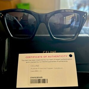 Celine square cat eye sunglasses 100% authentic purchase from Fashionphile